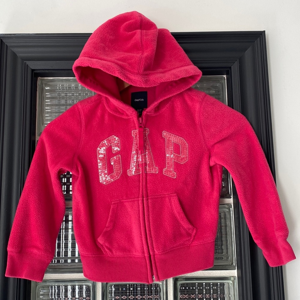 GAP Girls Zip-Up Fleece Hoodie - size 4/5